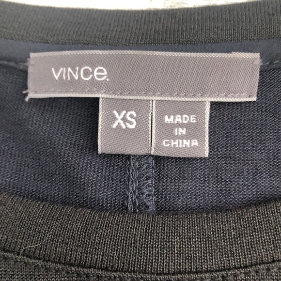 Vince Black/Blue Short Sleeve Top Extra Small - Picture 5 of 9